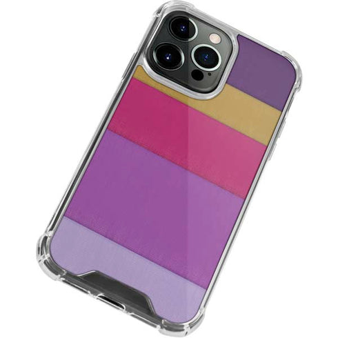 Radiant Orchid Color Block iPhone 13 Pro Clear Case