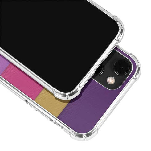 Radiant Orchid Color Block iPhone 14 Clear Case
