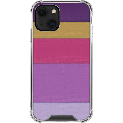 Radiant Orchid Color Block iPhone 14 Plus Clear Case