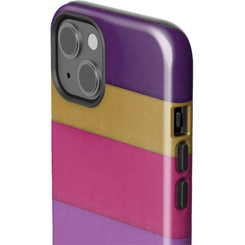 Radiant Orchid Color Block iPhone 15 Impact Case