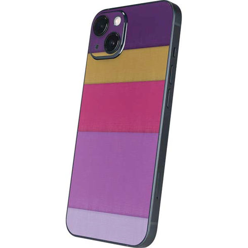 Radiant Orchid Color Block iPhone 15 Plus Skin