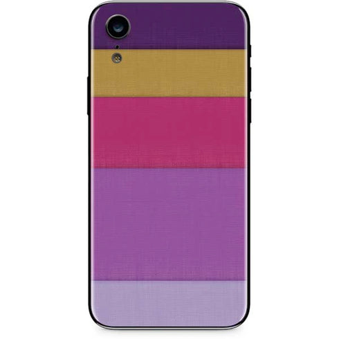 Radiant Orchid Color Block iPhone XR Skin