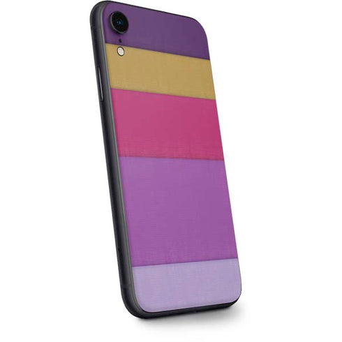 Radiant Orchid Color Block iPhone XR Skin