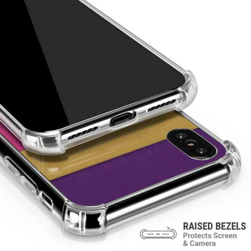 Radiant Orchid Color Block iPhone XS Max Clear Case