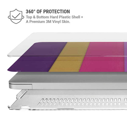 Radiant Orchid Color Block MacBook Pro 16in (2019-20) Case plus Skin