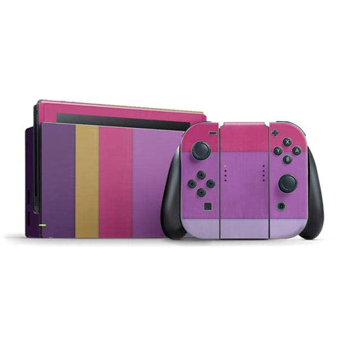 Radiant Orchid Color Block Nintendo Switch Bundle Skin