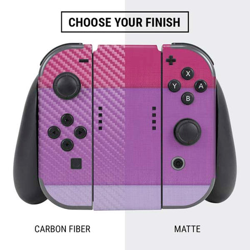 Radiant Orchid Color Block Nintendo Switch Bundle Skin