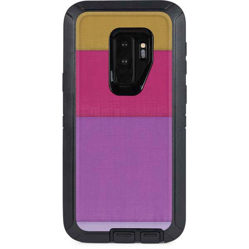 Radiant Orchid Color Block Otterbox Defender Galaxy Skin