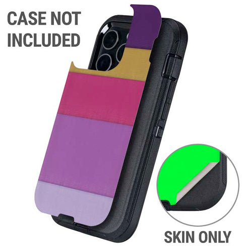 Radiant Orchid Color Block Otterbox Defender iPhone Skin