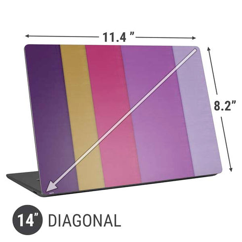 Radiant Orchid Color Block Universal Laptop 14in (11.4 x 8.2in) Skin