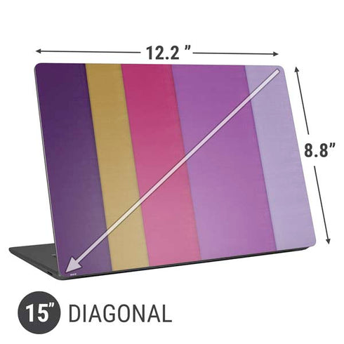 Radiant Orchid Color Block Universal Laptop 15in (12.2 x 8.8in) Skin