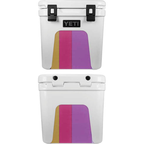 Radiant Orchid Color Block YETI Roadie 24 Hard Cooler Skin