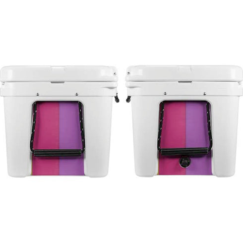 Radiant Orchid Color Block YETI Tundra 75 Hard Cooler Skin