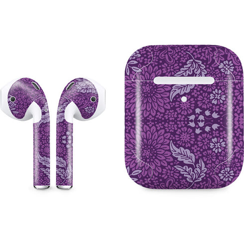Radiant Orchid Floral Apple AirPods 2 Skin
