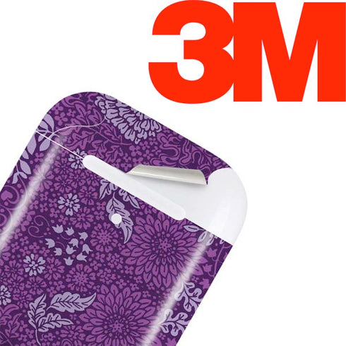 Radiant Orchid Floral Apple AirPods Skin