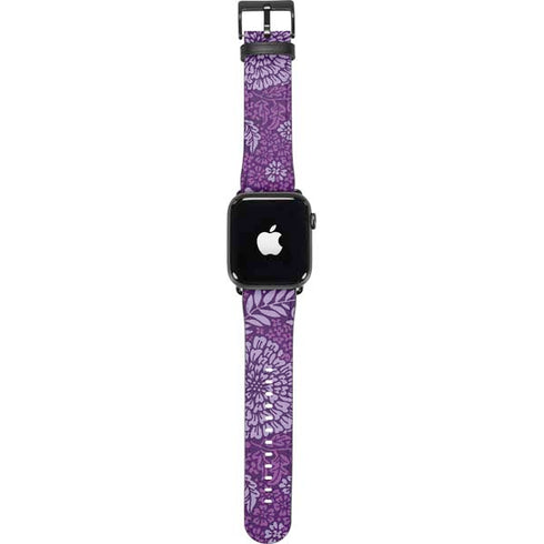 Radiant Orchid Floral Apple Watch Band 38-40mm