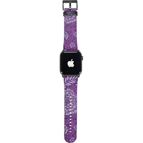 Radiant Orchid Floral Apple Watch Band 42-44mm