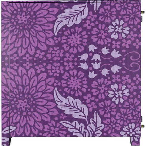 Radiant Orchid Floral Corsair 4000D Tempered Glass Mid-Tower ATX Case Skin