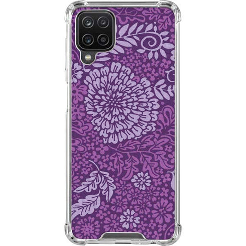 Radiant Orchid Floral Galaxy A12 Clear Case