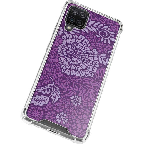 Radiant Orchid Floral Galaxy A12 Clear Case