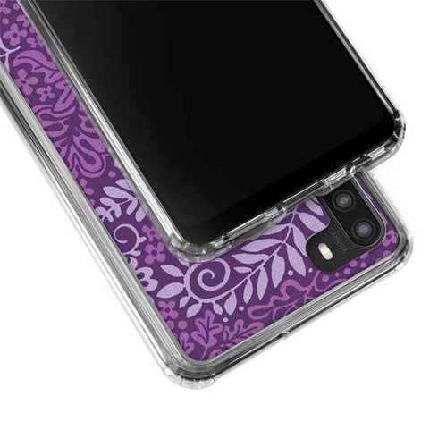 Radiant Orchid Floral Galaxy A21 Clear Case