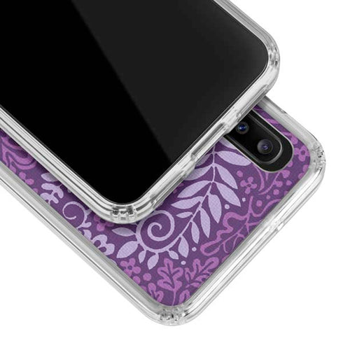 Radiant Orchid Floral Galaxy A30 Clear Case
