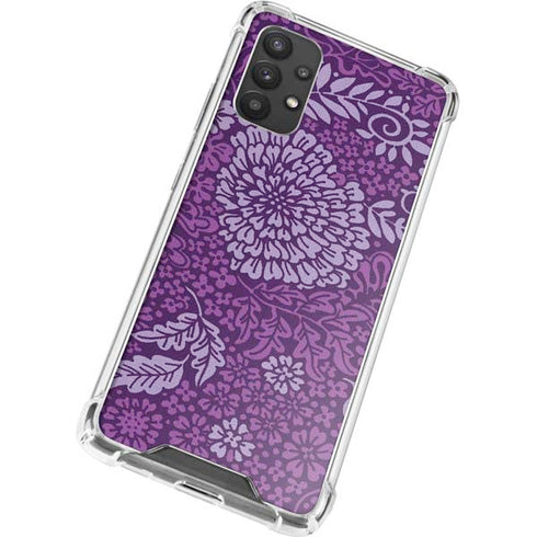 Radiant Orchid Floral Galaxy A32 5G Clear Case