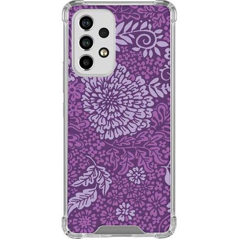 Radiant Orchid Floral Galaxy A33 5G Clear Case