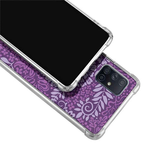 Radiant Orchid Floral Galaxy A51 5G Clear Case