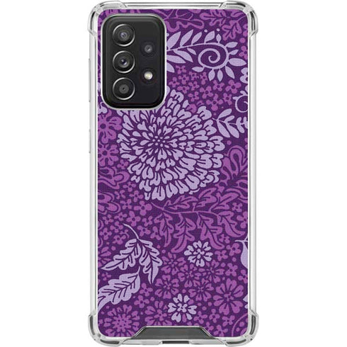 Radiant Orchid Floral Galaxy A52 5G Clear Case