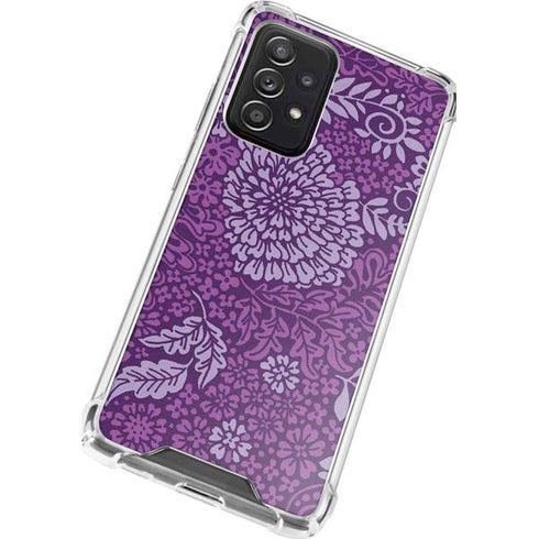 Radiant Orchid Floral Galaxy A52 5G Clear Case