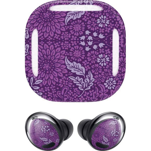 Radiant Orchid Floral Galaxy Buds Pro Skin