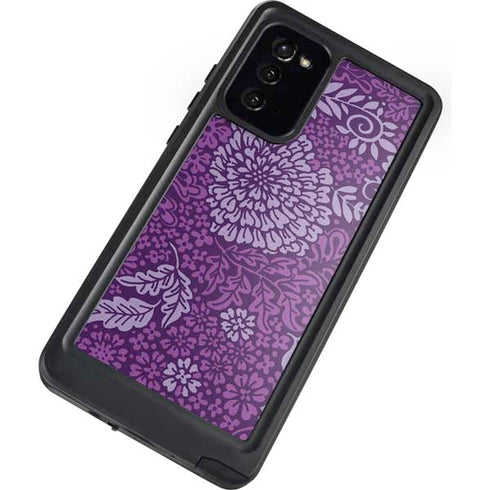Radiant Orchid Floral Galaxy Note20 5G Waterproof Case