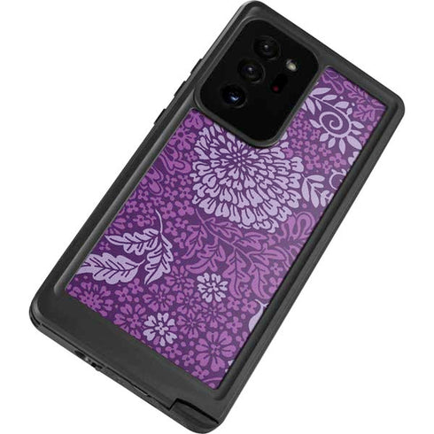 Radiant Orchid Floral Galaxy Note20 Ultra 5G Waterproof Case