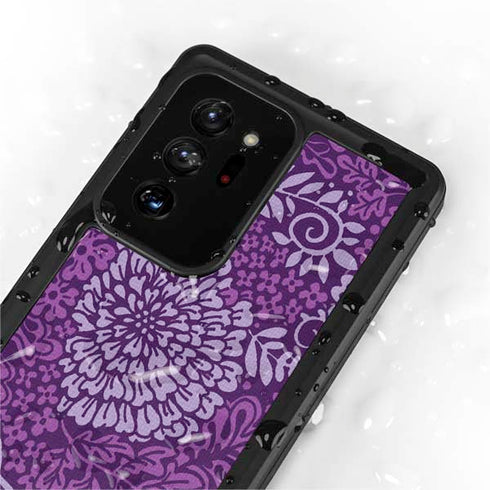 Radiant Orchid Floral Galaxy Note20 Ultra 5G Waterproof Case