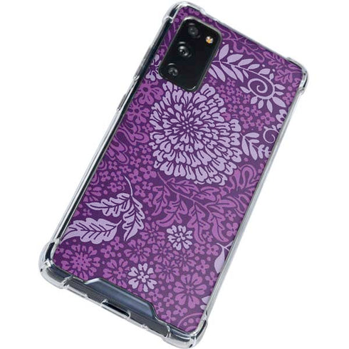 Radiant Orchid Floral Galaxy S20 FE Clear Case
