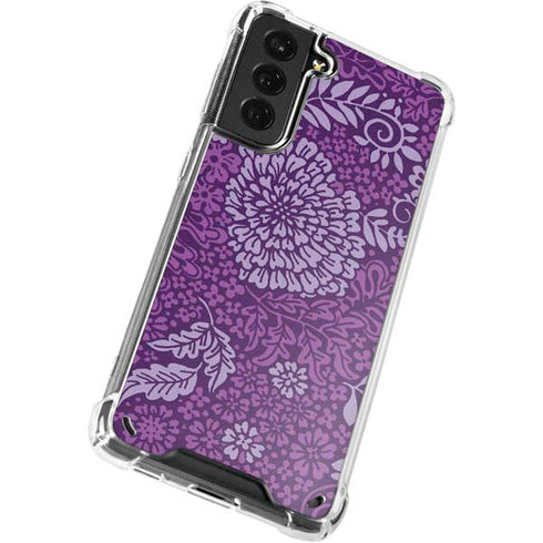 Radiant Orchid Floral Galaxy S21 Plus 5G Clear Case