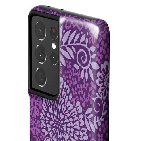 Radiant Orchid Floral Galaxy S21 Ultra 5G Pro Case