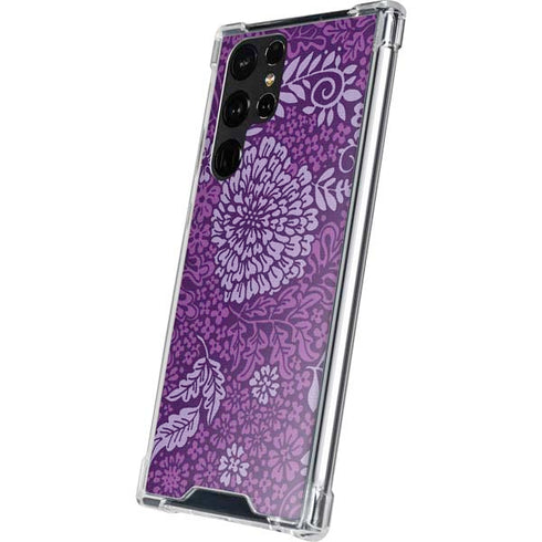 Radiant Orchid Floral Galaxy S22 Ultra Clear Case