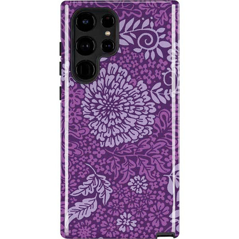 Radiant Orchid Floral Galaxy S22 Ultra Pro Case