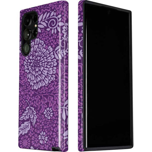 Radiant Orchid Floral Galaxy S22 Ultra Pro Case