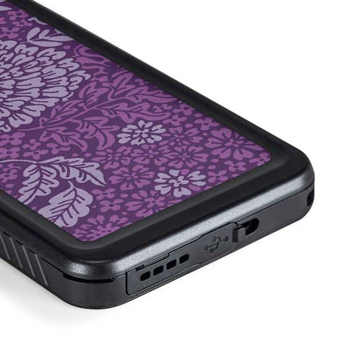 Radiant Orchid Floral Galaxy S23 Plus Waterproof Case