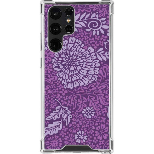 Radiant Orchid Floral Galaxy S24 Ultra Clear Case