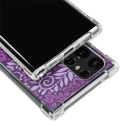 Radiant Orchid Floral Galaxy S24 Ultra Clear Case