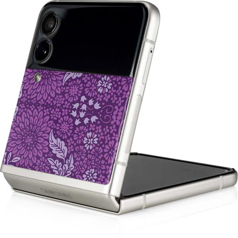 Radiant Orchid Floral Galaxy Z Flip3 5G Skin