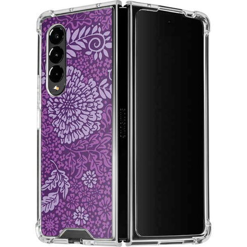 Radiant Orchid Floral Galaxy Z Fold4 5G Clear Case