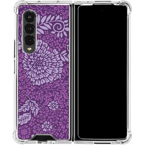Radiant Orchid Floral Galaxy Z Fold4 5G Clear Case