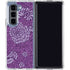 Radiant Orchid Floral Galaxy Z Fold5 5G Clear Case