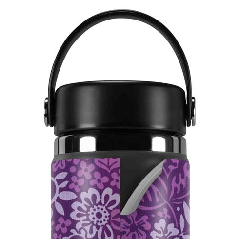 Radiant Orchid Floral Hydro Flask 20oz Wide Mouth Skin