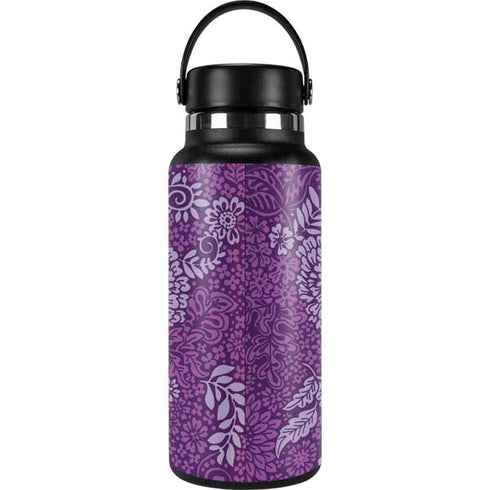 Radiant Orchid Floral Hydro Flask 32oz Wide Mouth Skin